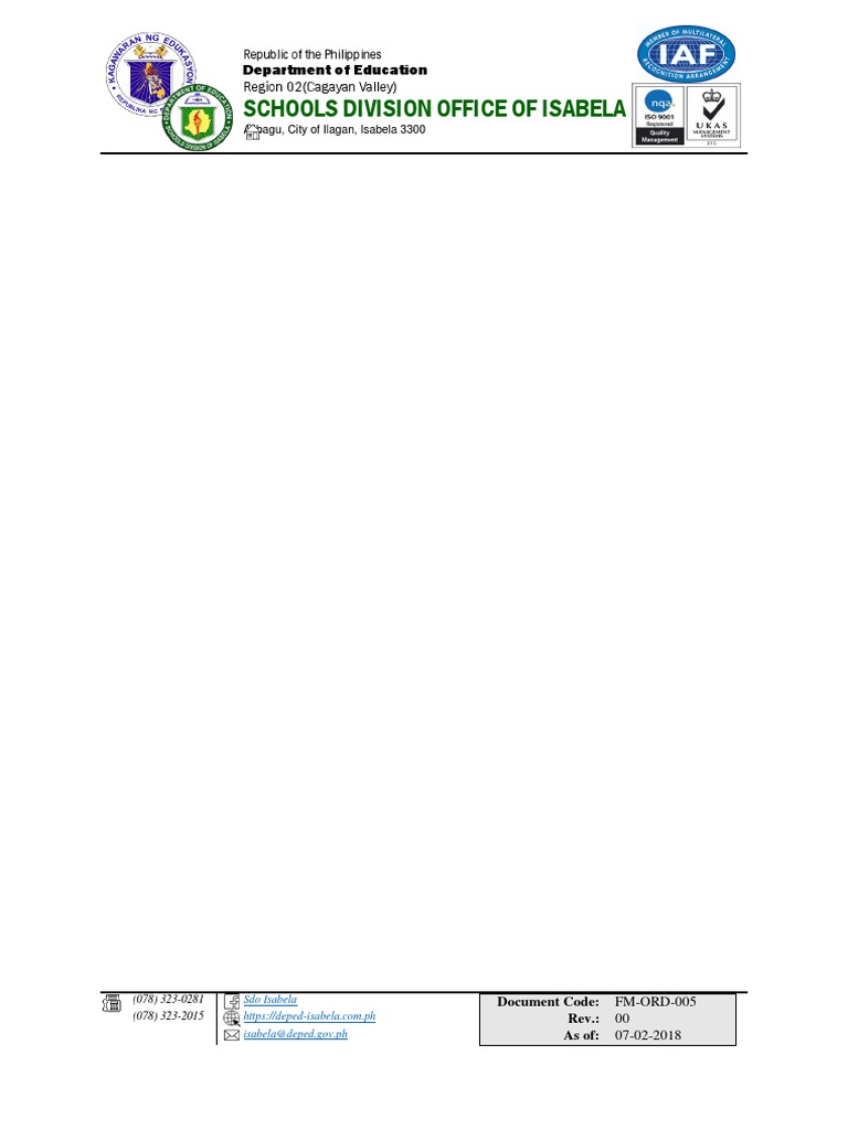 Schools Division of Isabela Logo | PDF