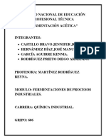 Reporte de Practica Fermentacion Acetica Conalep-X 606