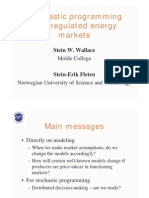 Stochastic Programming in Deregulated Energy Markets: Molde College