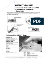 V-Wac™ Gauge: Quickly Determines If Fillet Welds Meet NRC Visual Weld Acceptance Criteria For Structural Weldments