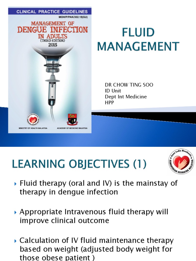 Fluid Therapy in Dengue CPG Modify HPP 2017 PDF Intravenous Therapy