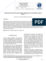 Measurement of The Penetration Depth in Biological Tissue For Different Optical Powers