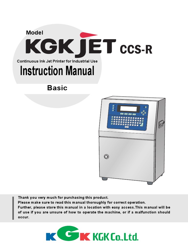 KGKJET CCS-R Printer Instruction Manual | PDF | Power Supply | Printer ...
