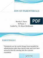 Evaluation of Parenteral S