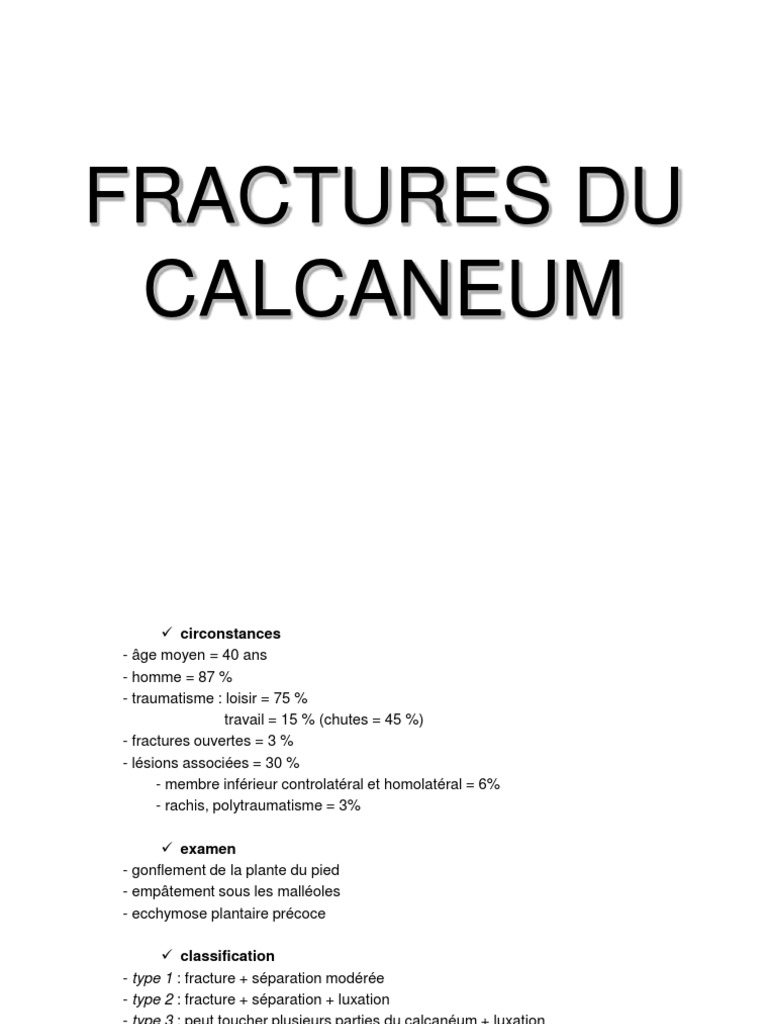 Fracture Calcanéum PDF Pied Massage