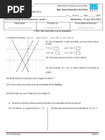 Teste Matemática 8 Função Afim