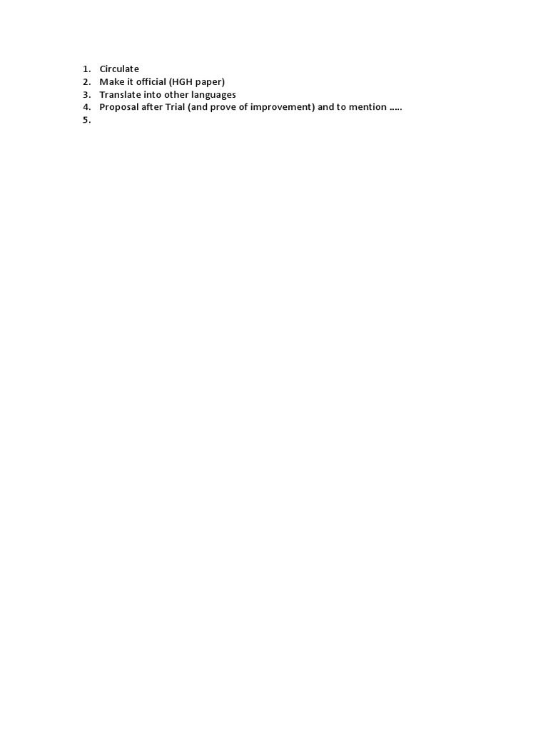Circulate 2 make it official hgh paper 3 translate into other