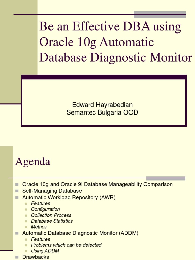 195 - Automatic Database Diagnostic Monitor | PDF | Pl/Sql | Databases