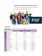 Lista de Salarios Que Se Pagan en Colombia PDF