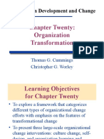 Organization Development and Change: Chapter Twenty: Organization Transformation