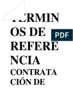 Terminos de Referencia