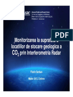 Monitorizarea La Suprafata A Locatiilor de Stocare Geologica A CO2 Prin Interferometria Radar