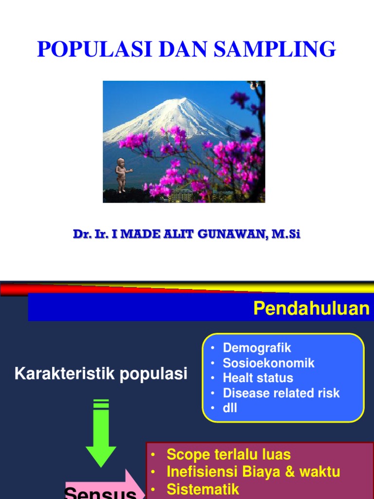 Populasi Dan Sampling Populasi Dan Sampling