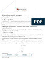Effect of Temperature On Resistance