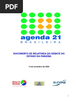 Agenda 21 Paraiba Relatoria Debates