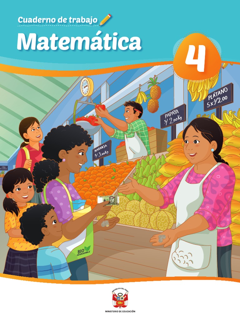 Matemática 4 Cuaderno de Trabajo para Cuarto Grado de Educación ...
