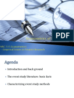 MSC 515 Econometrics of Event Studies PDF