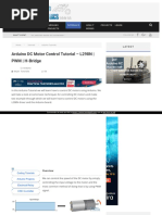How To Mechatronics Tutorials - Arduino DC Motor Control L298N PWM H Bridge