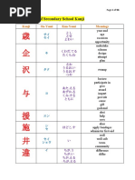 Complete List of Secondary School Kanji