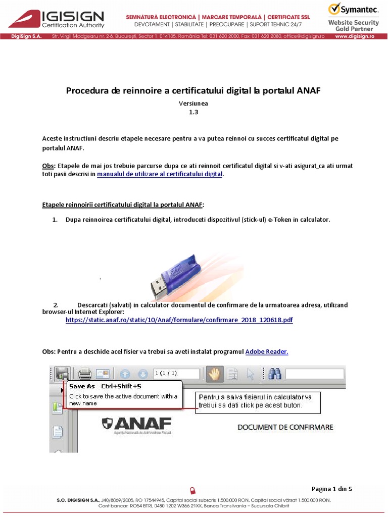 Instructiuni Reinnoire Anaf