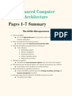 Advanced Computer Architecture: Pages 1-7 Summary