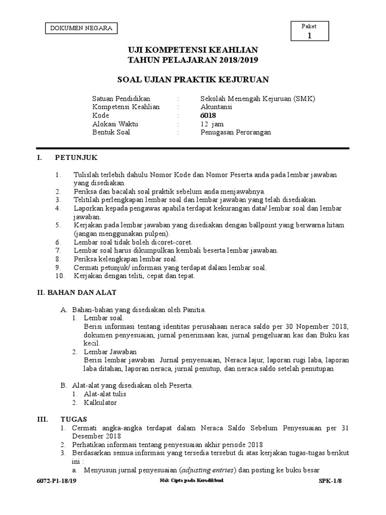 6072 P1 Spk Menyelesiakan Siklus Akuntansi Perusahaan Dagang K13