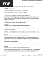 Download SAT - Essay Prompts June 2010 by Sankar Muthuswamy SN40141012 doc pdf