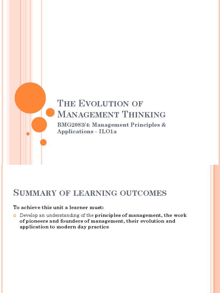Evolution of Management Principles | PDF | Business | Cognitive Science