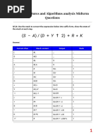 S A) / (D Y R K: Data Structures and Algorithms Analysis Midterm Questions