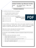 Diagnóstica - 6º Ano Matemática SANTO AMARO 2019