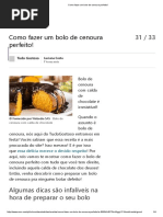 Como Fazer Um Bolo de Cenoura Perfeito!