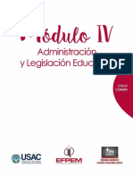 Administracion y Legislacion Educativa TOMO IV