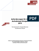 Anforderungen Aufnahmepruefung 2019 2