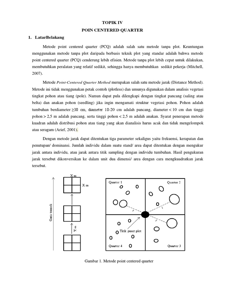 Analisis Vegetasi Metode PCQ | PDF