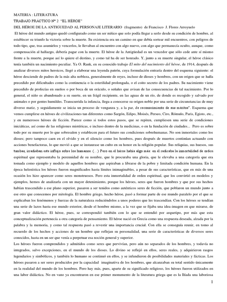 El Heroe Literario | PDF | Héroe | Odiseo