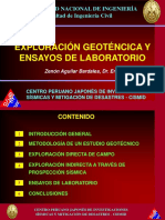 Metodología de exploración geotécnica y ensayos de laboratorio