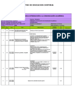 Plan Semanal Introduccion A La Comunicación Academica