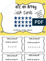 Create An Array Task Cards: Created By: Jordan Johnson