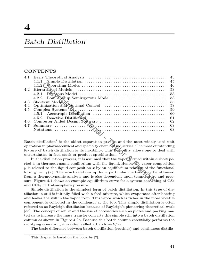 Batch Distillation Techniques Explained | PDF | Distillation | Laboratories