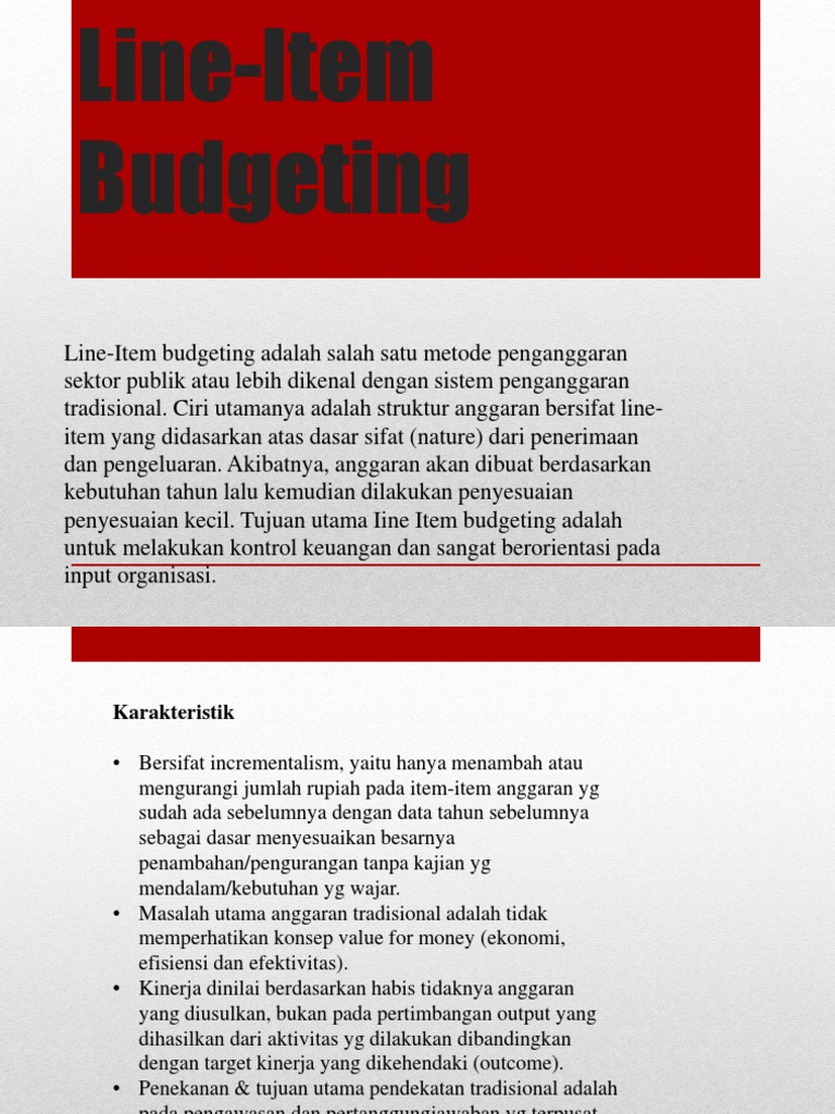 Line Item Budgeting Pdf