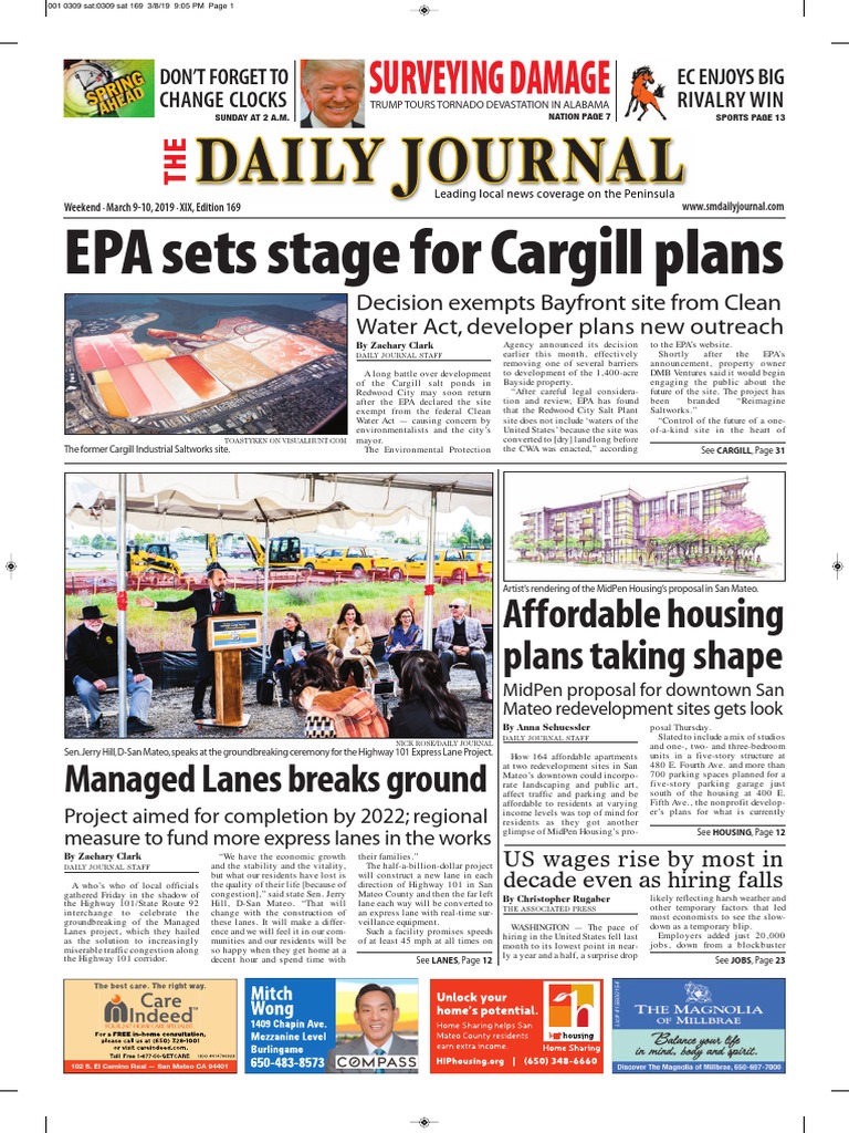 San Mateo Daily Journal 03-09-17 Edition | PDF | Oroville Dam
