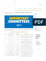 important commissions and committees 2017