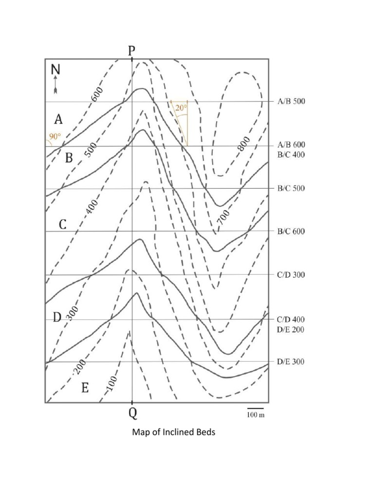Map of Inclined Beds