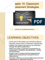 Chapter 10: Classroom Assessment Strategies: © Prof. Dr. Gurnam Kaur Sidhu