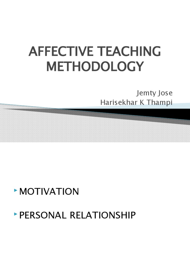 Affective Teaching Methodology | PDF | Teachers | Motivational