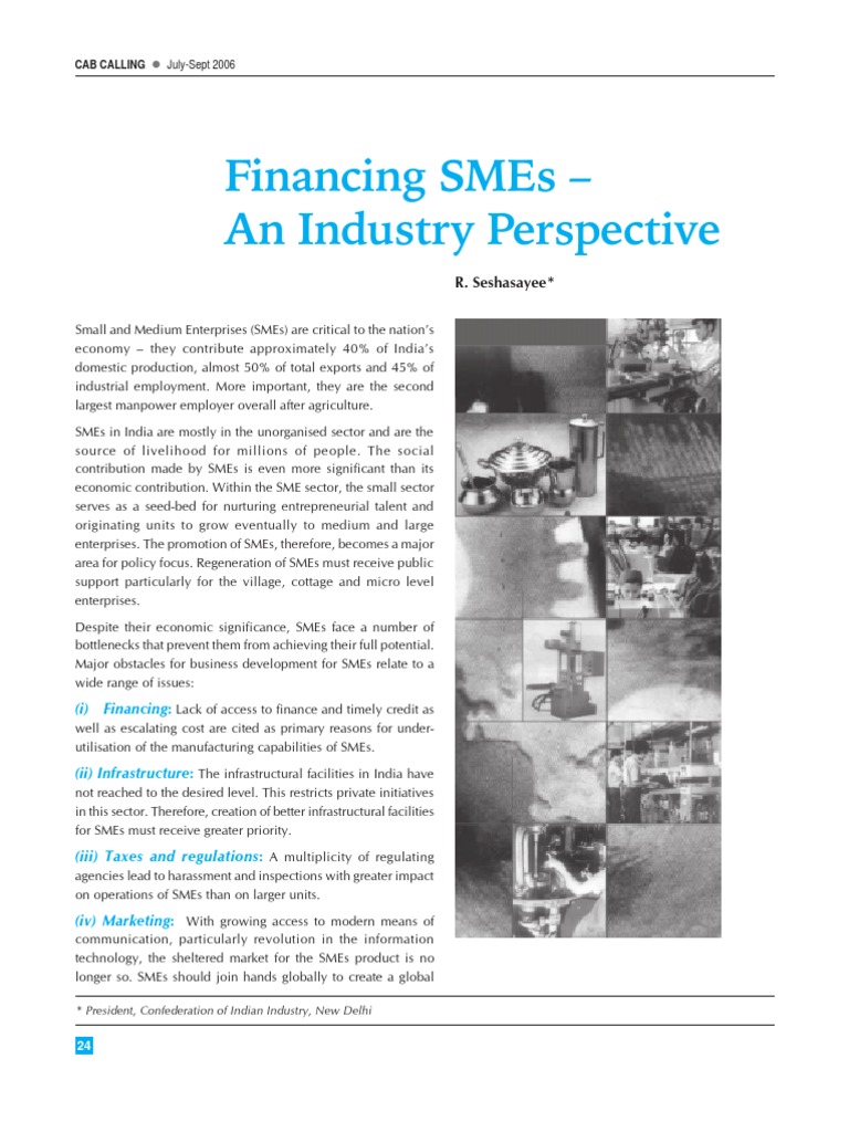 Financing Challenges for Indian SMEs | PDF | Small And Medium Sized ...