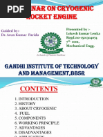 A Seminar On CRYOGENIC Rocket Engine: Gandhi Institute of Technology and Management, BBSR