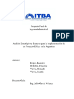A532an - Análisis Estratégico y Barreras para La Implementación de Un Proyecto Eólico en La Argentina PDF
