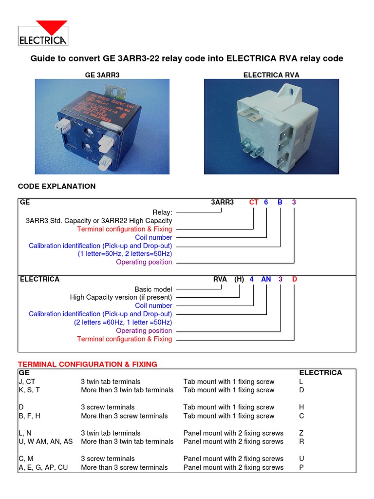 Electrica Rva Versus Ge3arr3 PDF | PDF | Manufactured Goods | Equipment