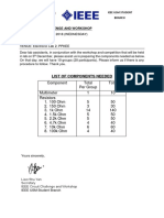 Circuit Challenge Component List